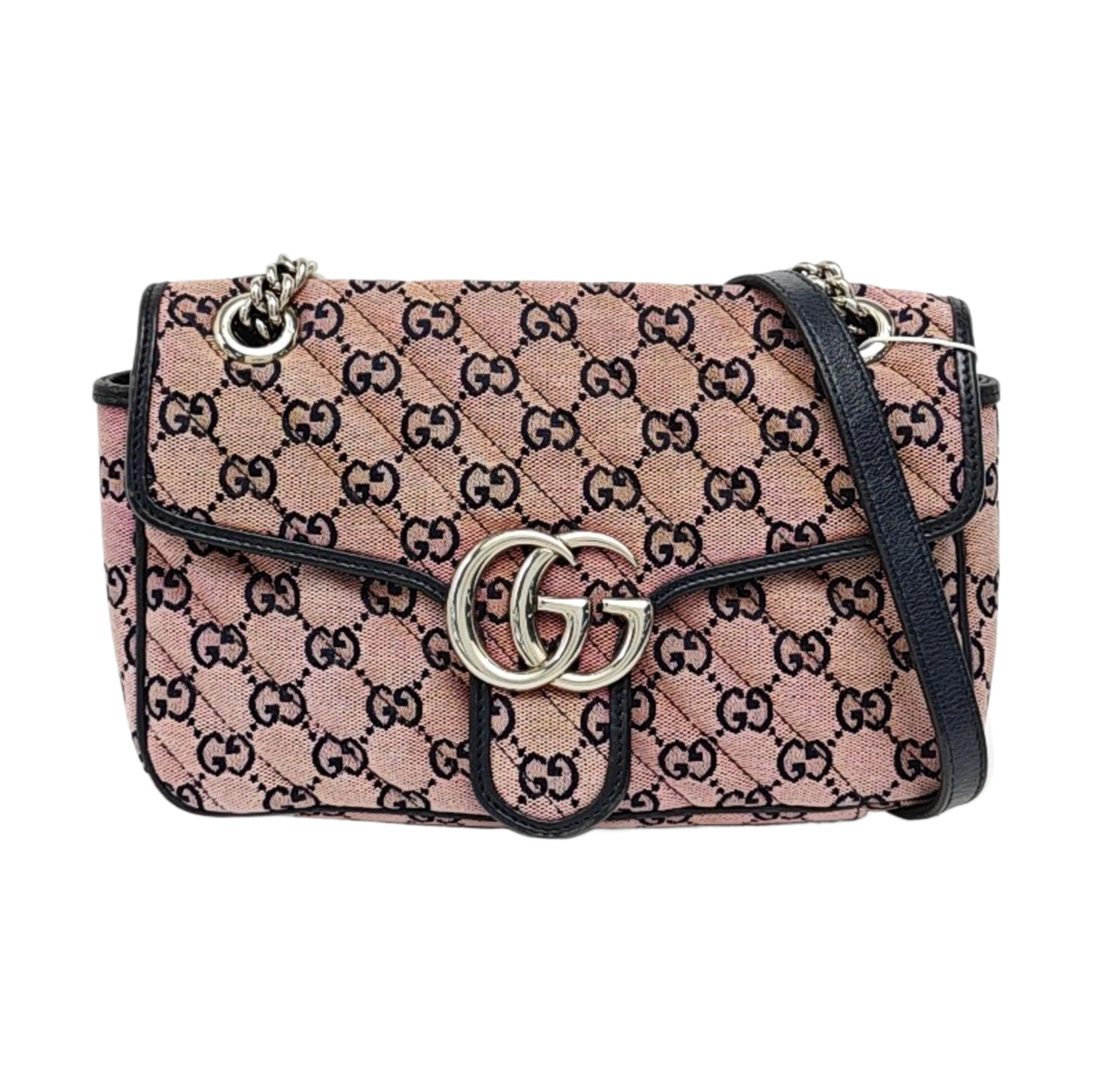Authenticated pre-owned  GG Marmont Small Quilted Canvas Pink - Shoulder Bag at Looply