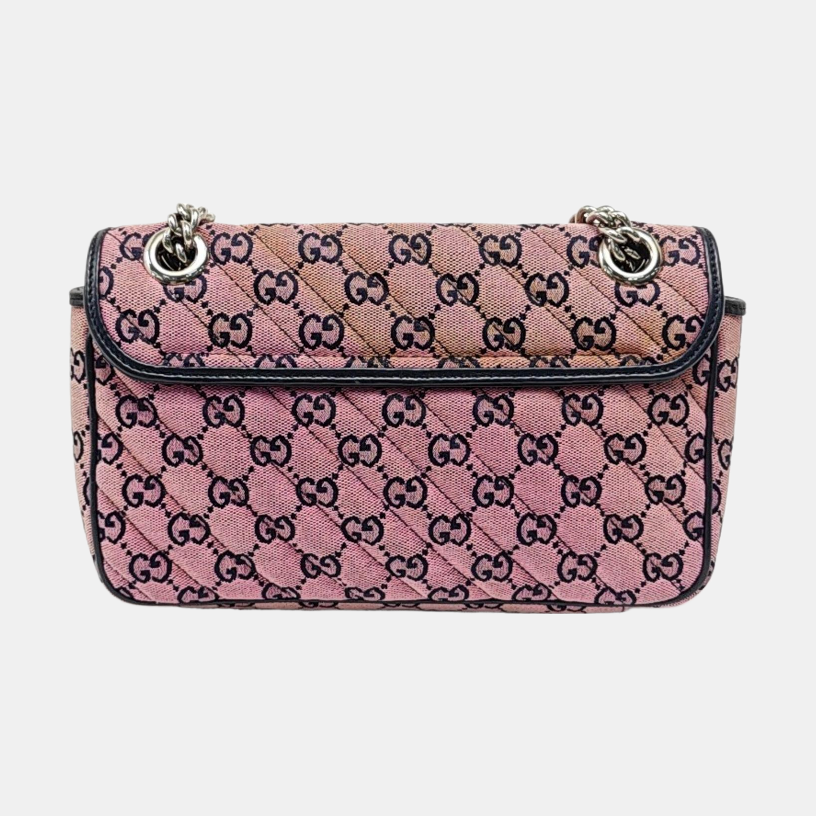 Authenticated pre-owned  GG Marmont Small Quilted Canvas Pink - Shoulder Bag at Looply