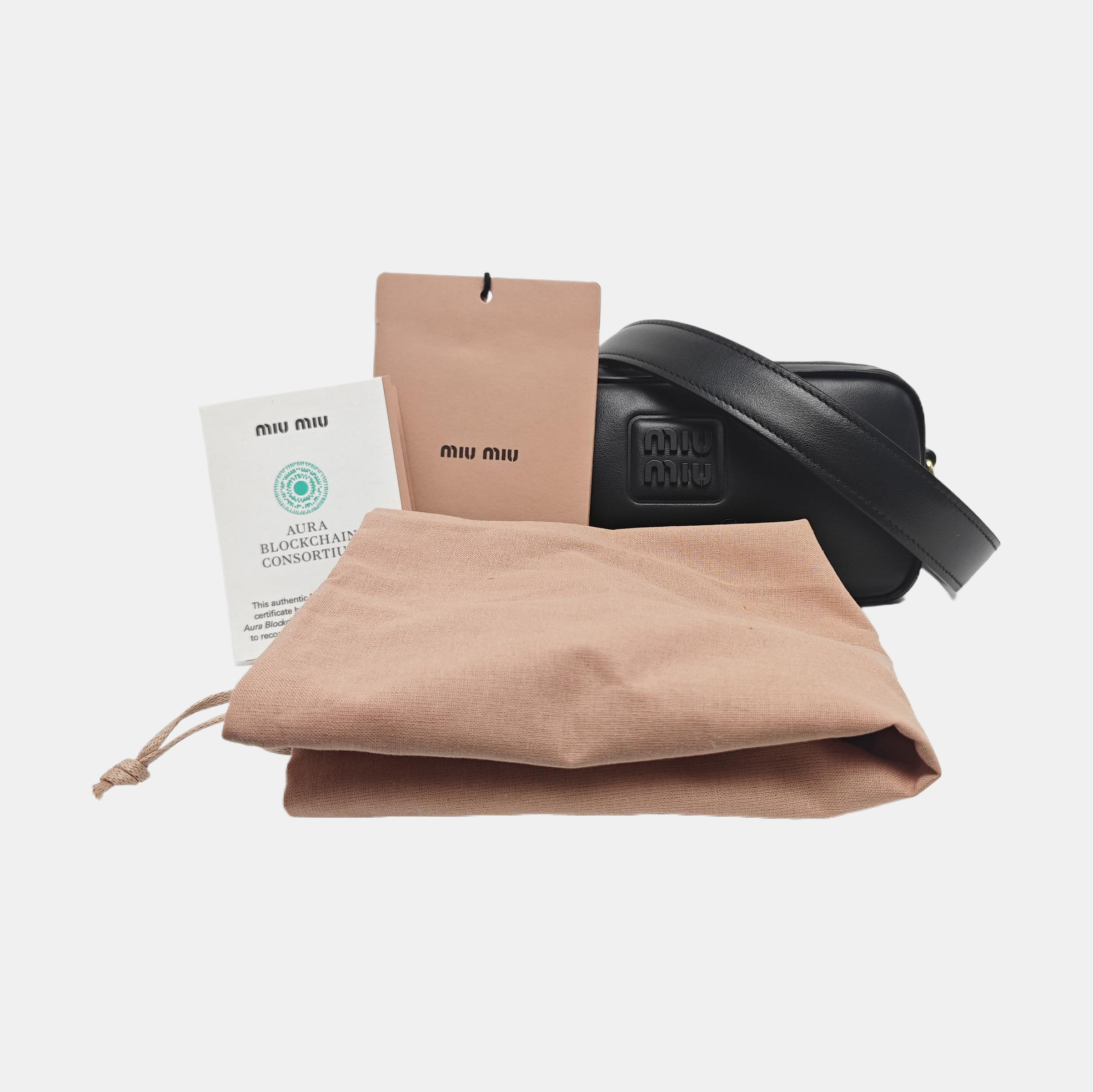 Authenticated pre-owned  Arcadie Calfskin Black - Belt Bag at Looply