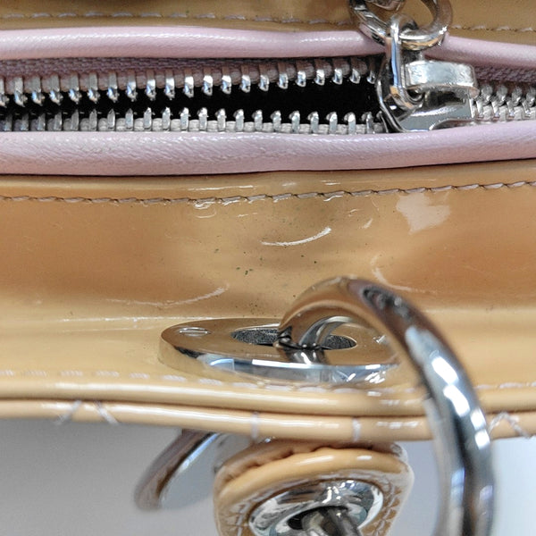 Lady Dior Large Cannage Patent Lambskin Yellow