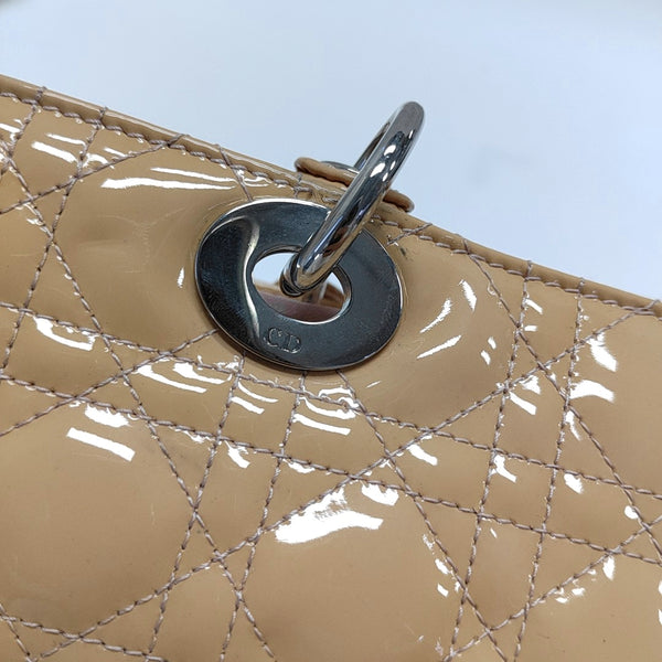 Lady Dior Large Cannage Patent Lambskin Yellow