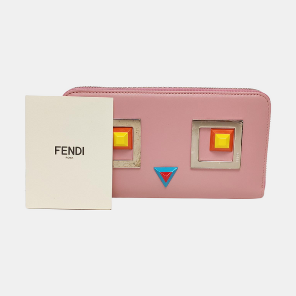 Authenticated pre-owned  Monster Calfskin Pink Wallet - Wallet at Looply