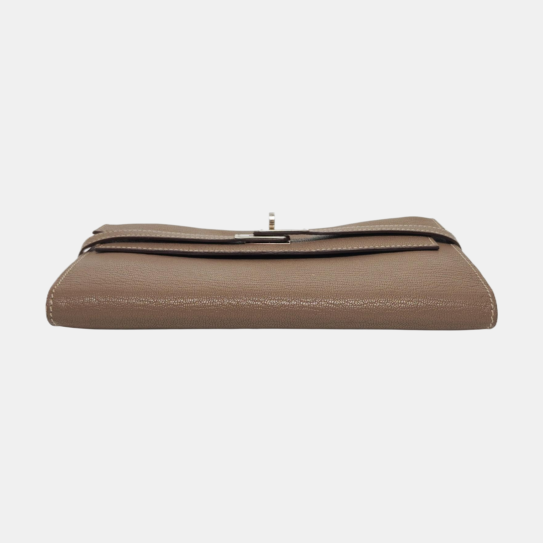 Authenticated pre-owned  Kelly Chèvre Mysore Gray Wallet - Wallet at Looply