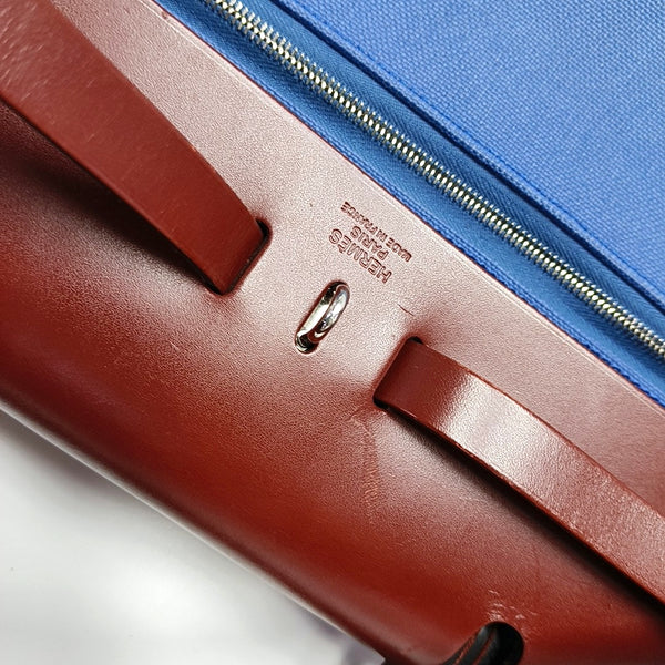 Authenticated pre-owned  Herbag 31 Canvas Blue - Shoulder Bag at Looply