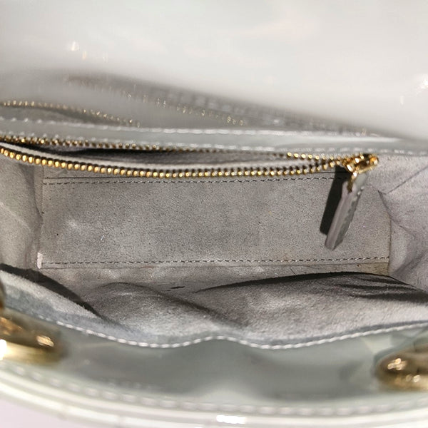 Lady Dior Mini Cannage Patent Leather Green