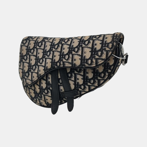 Authenticated pre-owned  Saddle Mini Monogram Canvas Blue - Belt Bag at Looply
