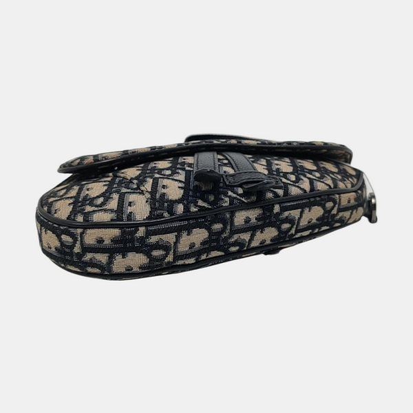 Authenticated pre-owned  Saddle Mini Monogram Canvas Blue - Belt Bag at Looply