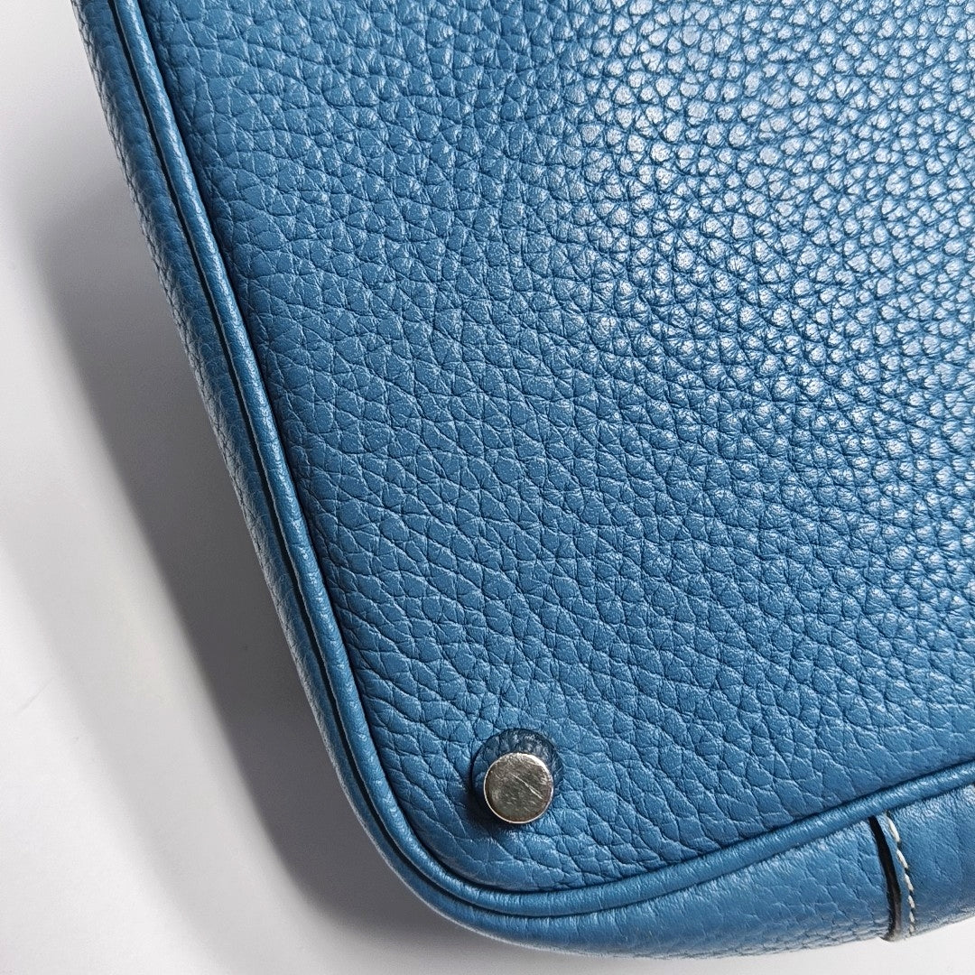 Authenticated pre-owned  Picotin Lock 18 Clemence Blue - Top Handle Bag at Looply