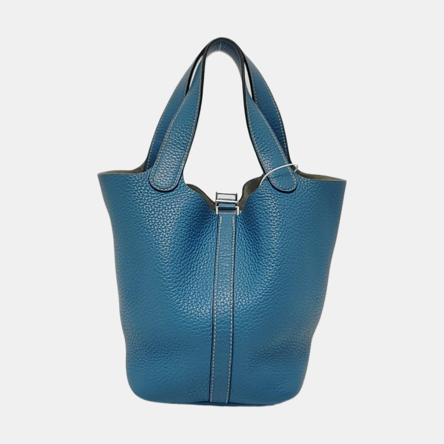 Authenticated pre-owned  Picotin Lock 18 Clemence Blue - Top Handle Bag at Looply