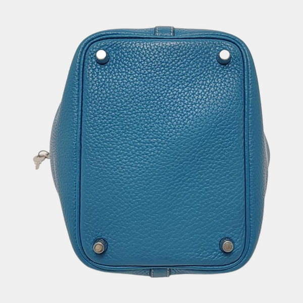 Authenticated pre-owned  Picotin Lock 18 Clemence Blue - Top Handle Bag at Looply