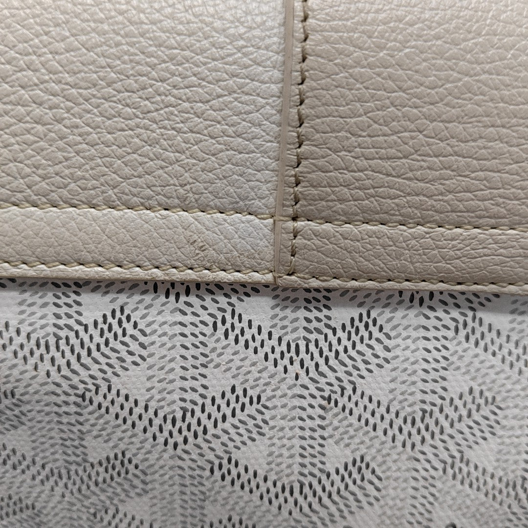 Authenticated pre-owned  Saïgon Mini Coated Canvas White - Shoulder Bag at Looply
