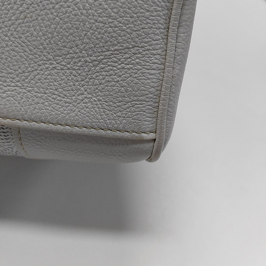 Authenticated pre-owned  Saïgon Mini Coated Canvas White - Shoulder Bag at Looply