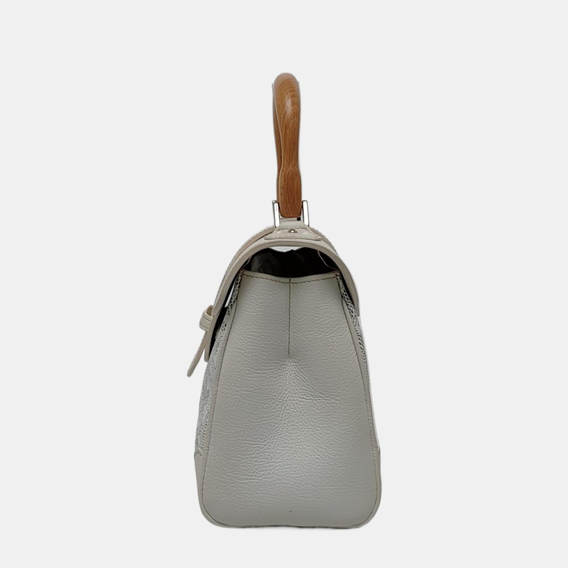 Authenticated pre-owned  Saïgon Mini Coated Canvas White - Shoulder Bag at Looply
