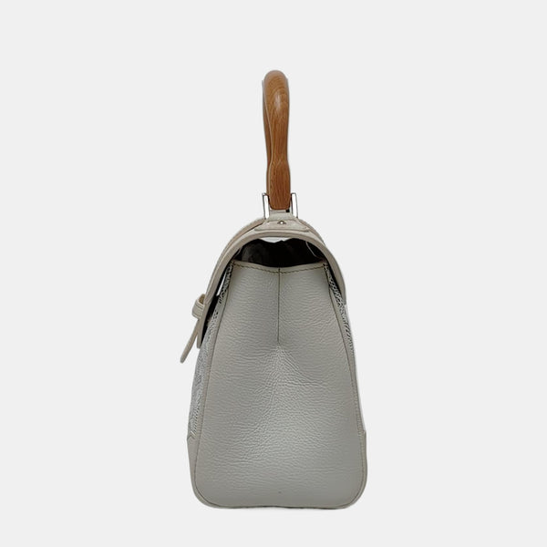 Authenticated pre-owned  Saïgon Mini Coated Canvas White - Shoulder Bag at Looply