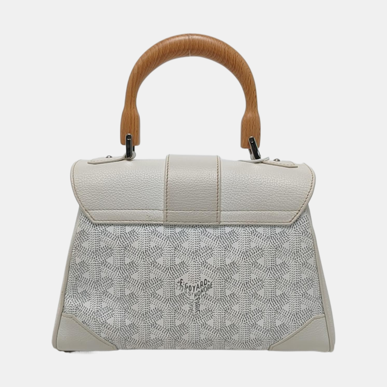 Authenticated pre-owned  Saïgon Mini Coated Canvas White - Shoulder Bag at Looply
