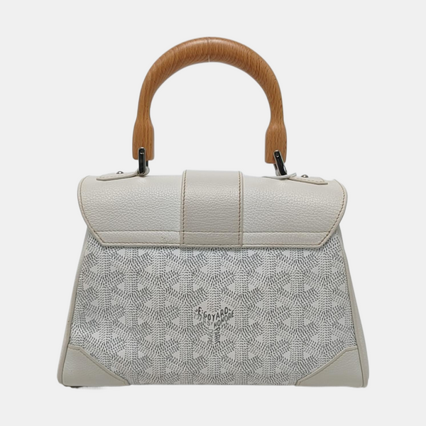Authenticated pre-owned  Saïgon Mini Coated Canvas White - Shoulder Bag at Looply