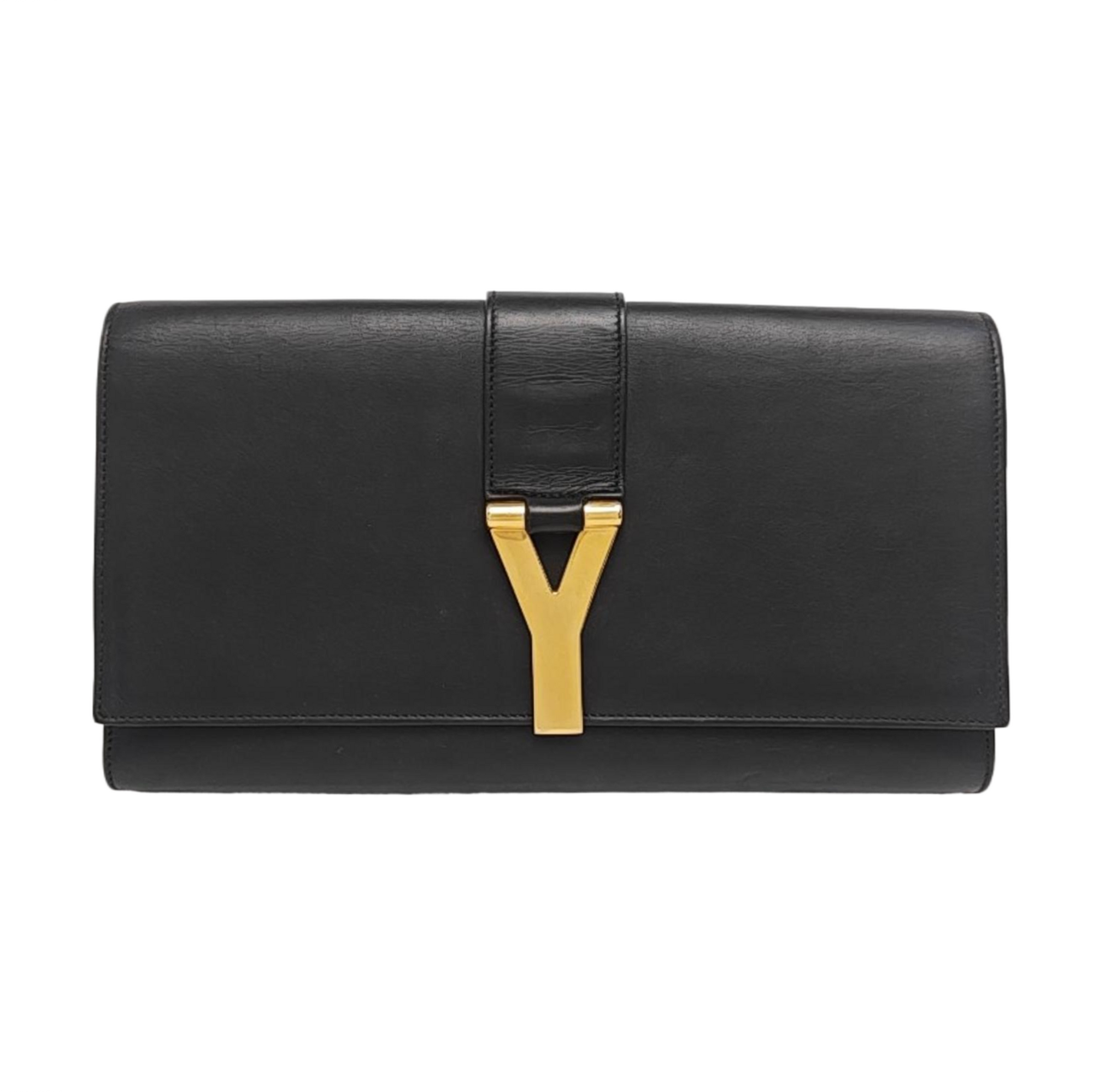 Authenticated pre-owned  Chyc Y Ligne Calfskin Black - Clutch at Looply