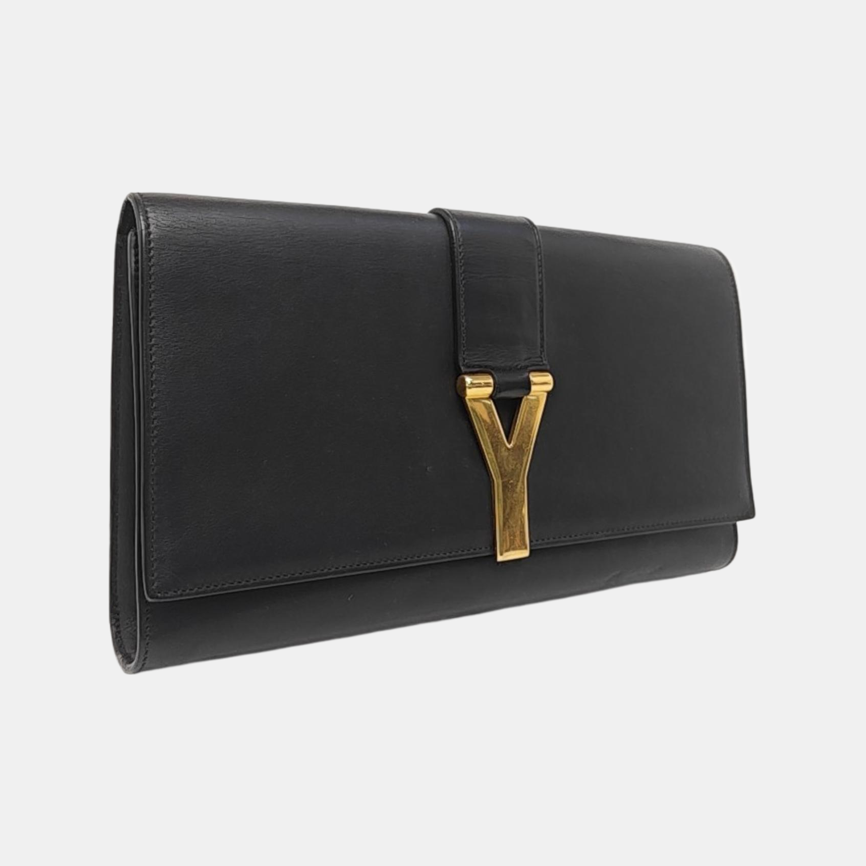 Authenticated pre-owned  Chyc Y Ligne Calfskin Black - Clutch at Looply