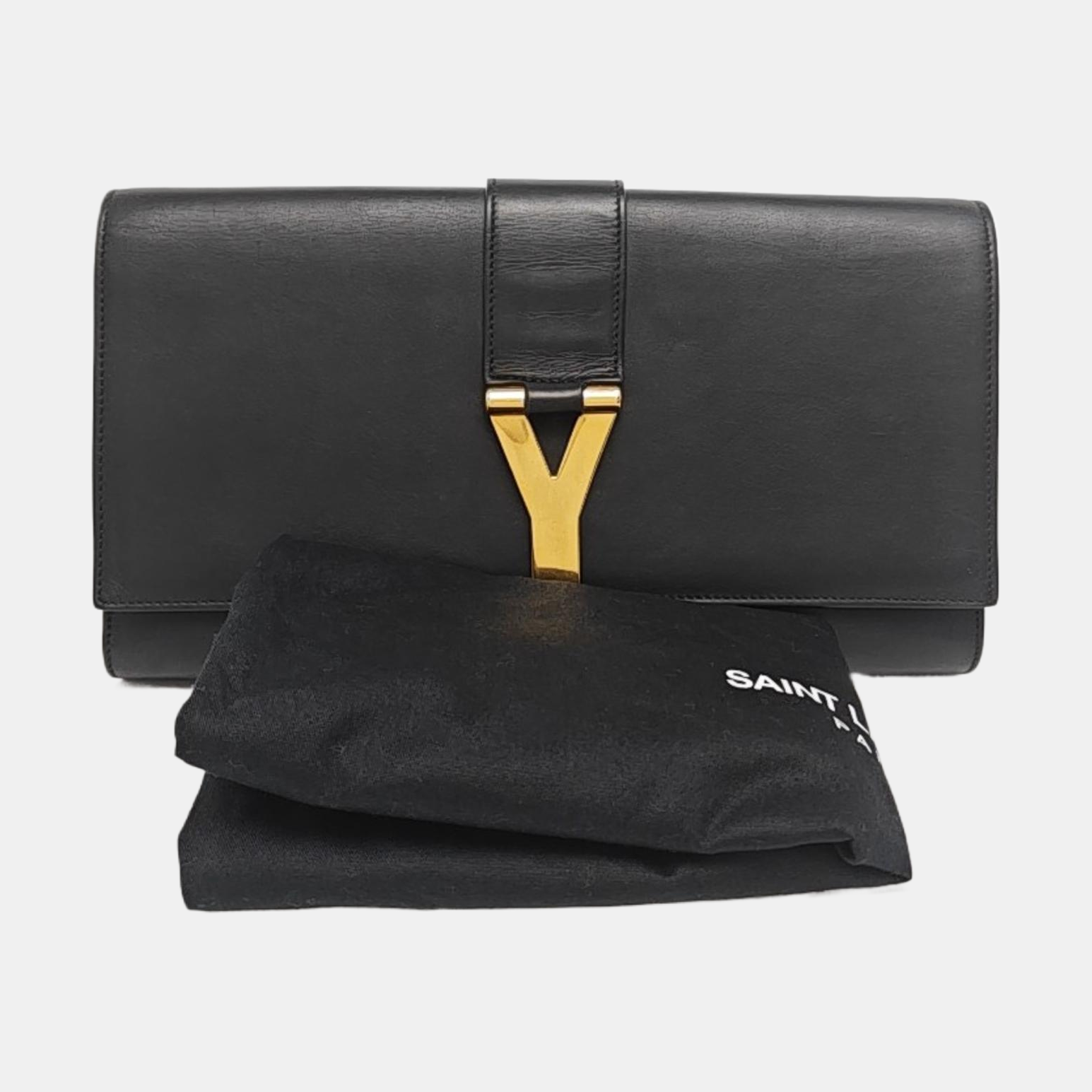 Authenticated pre-owned  Chyc Y Ligne Calfskin Black - Clutch at Looply