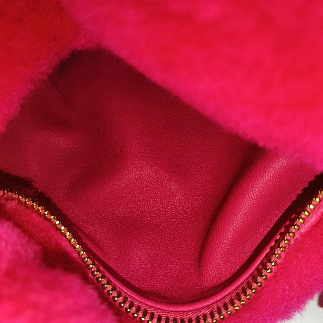 Authenticated pre-owned  Jodie Mini Sheepskin Red - Top Handle Bag at Looply