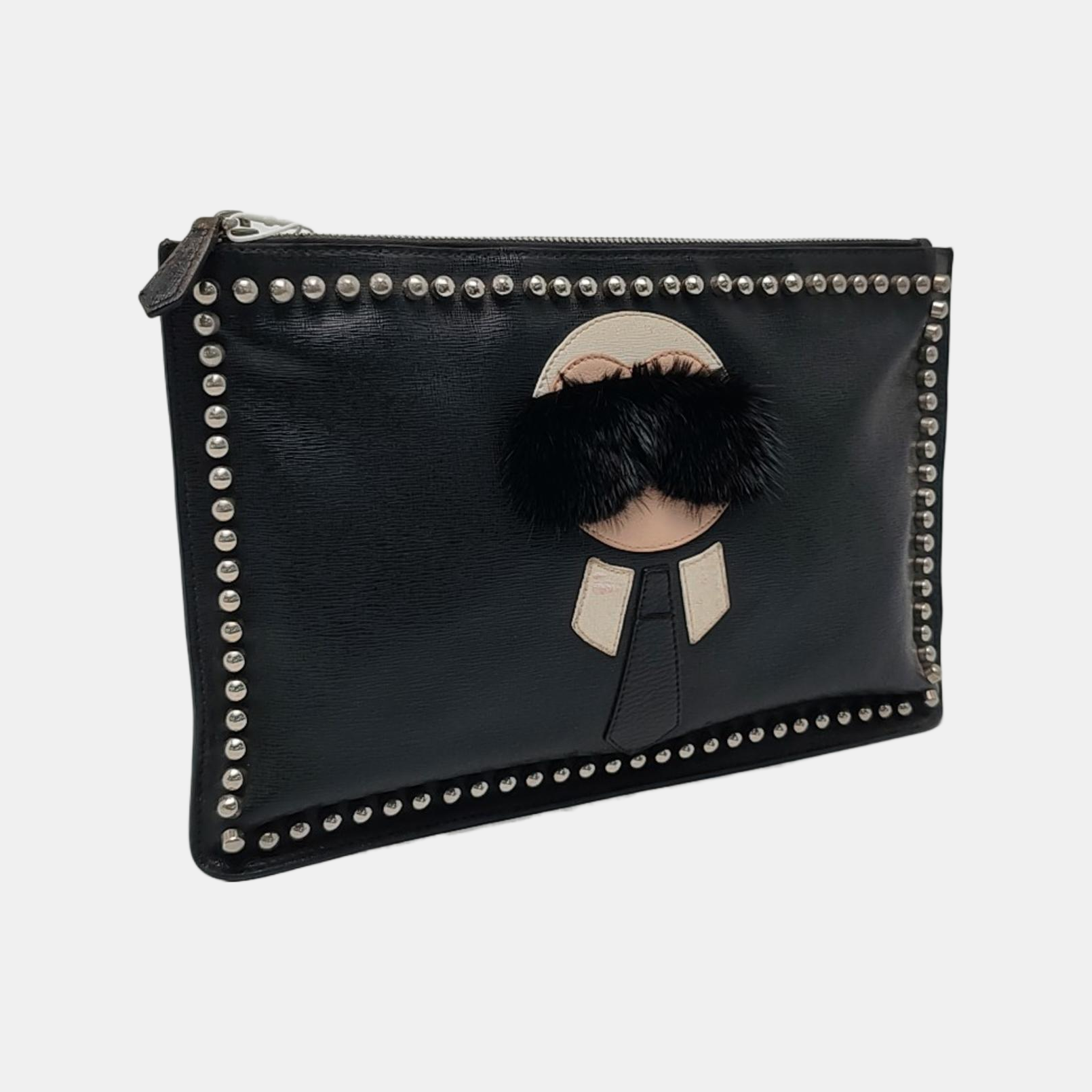 Authenticated pre-owned  Karlito Calfskin Black - Clutch at Looply