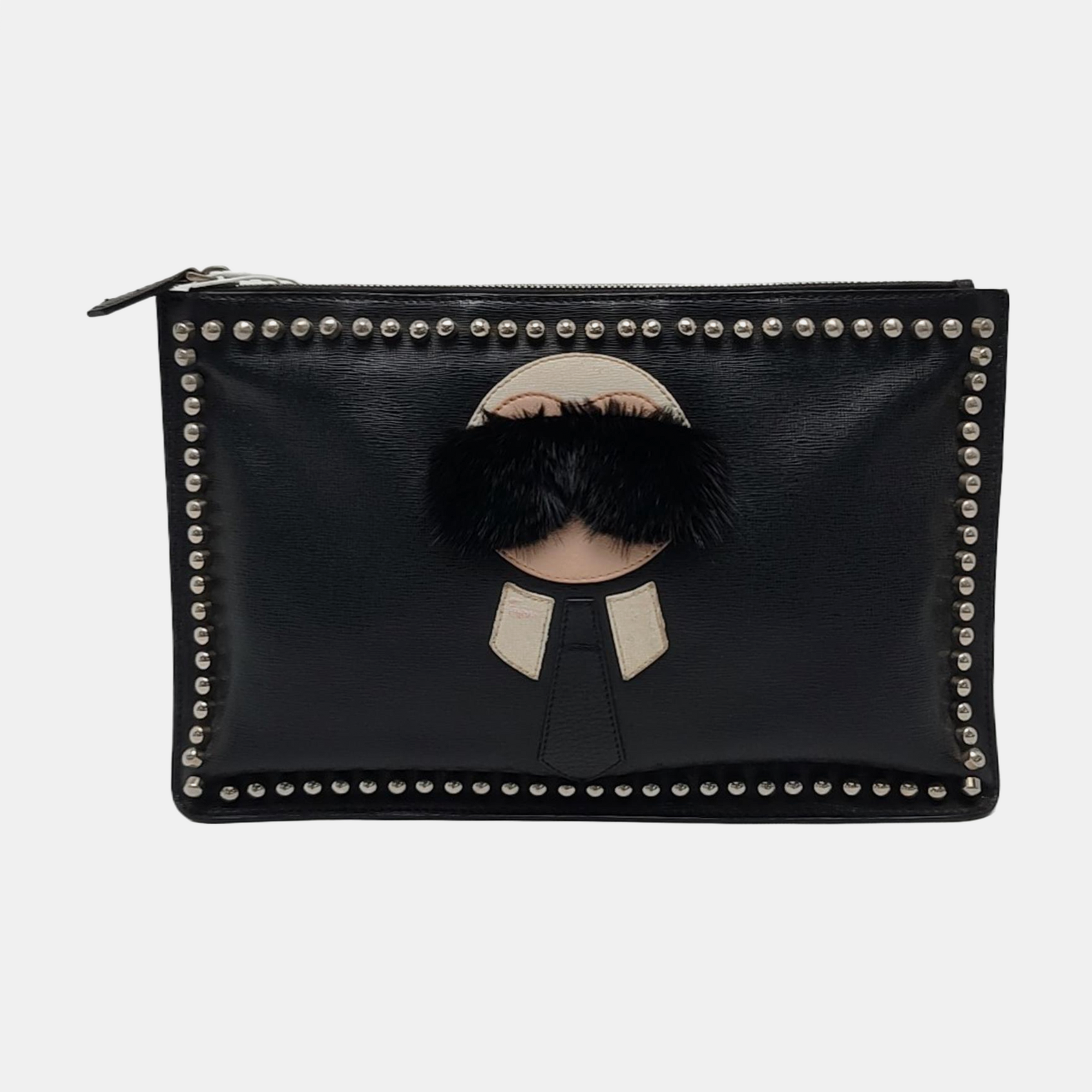 Authenticated pre-owned  Karlito Calfskin Black - Clutch at Looply