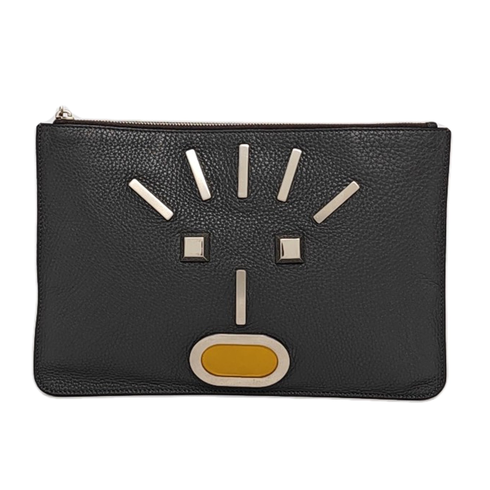 Authenticated pre-owned  Monster Calfskin Black - Clutch at Looply