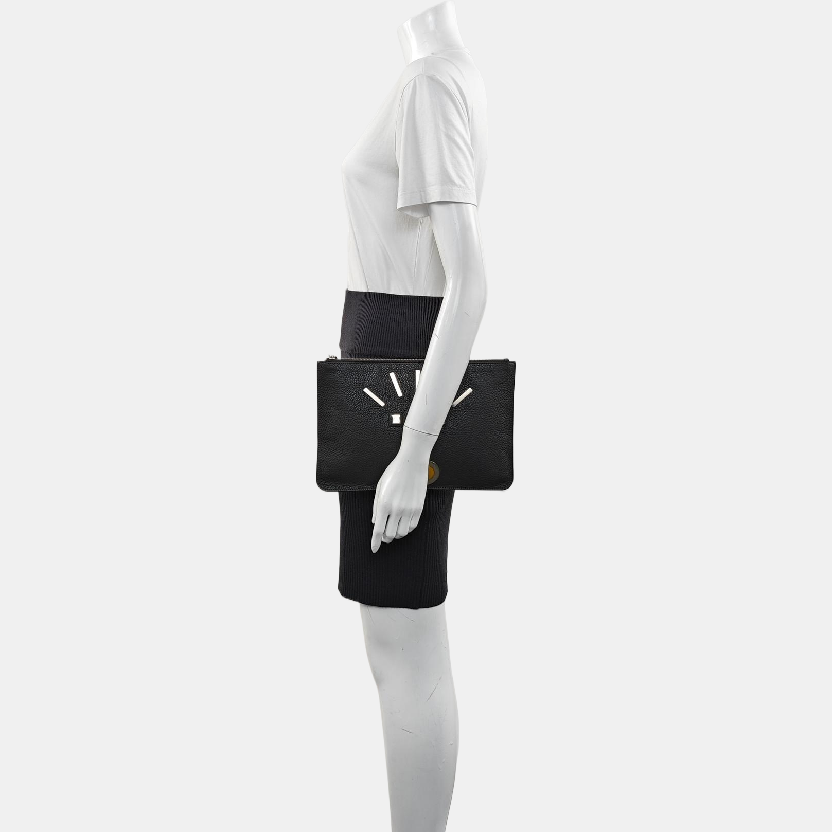 Authenticated pre-owned  Monster Calfskin Black - Clutch at Looply
