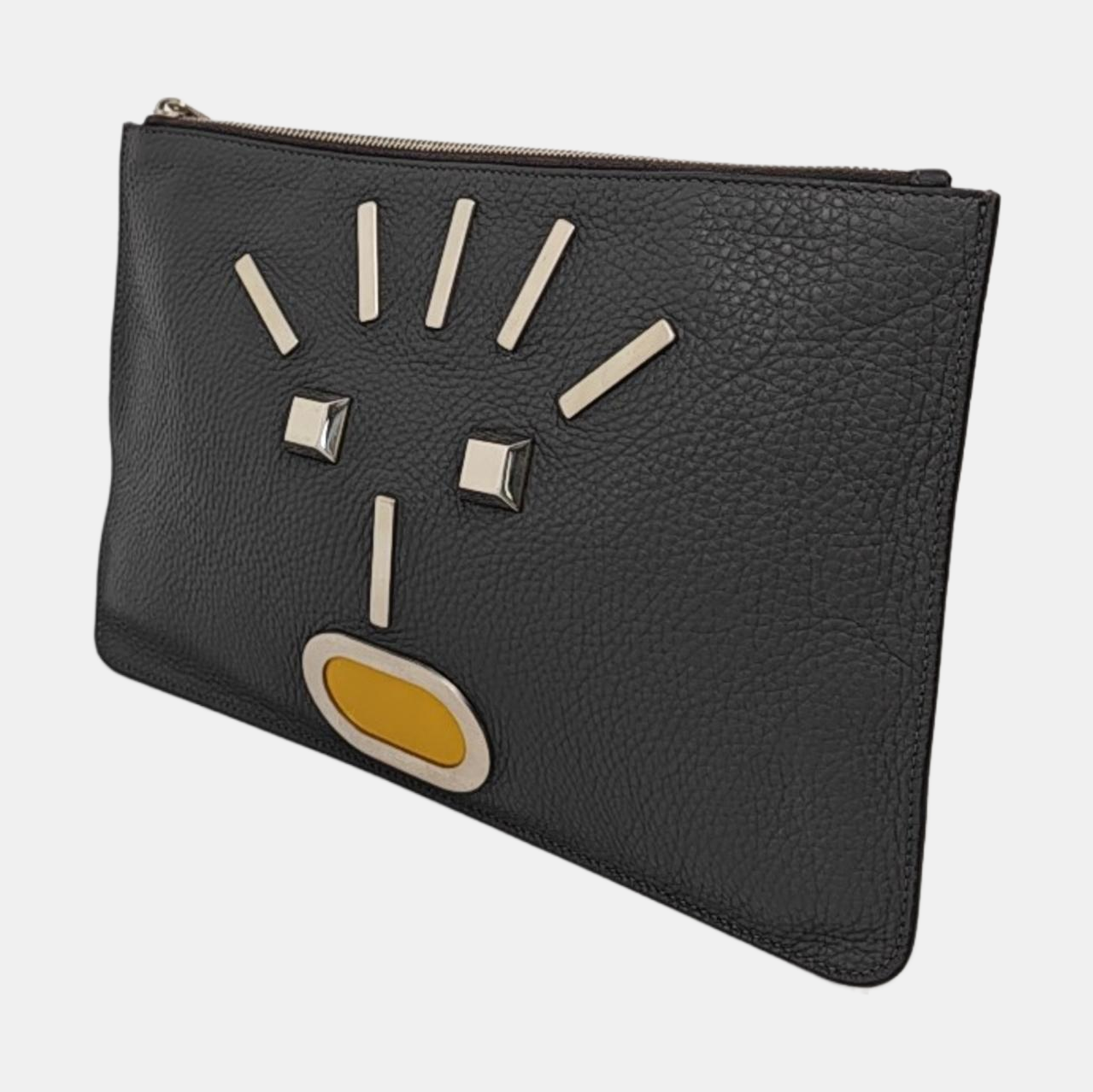 Authenticated pre-owned  Monster Calfskin Black - Clutch at Looply