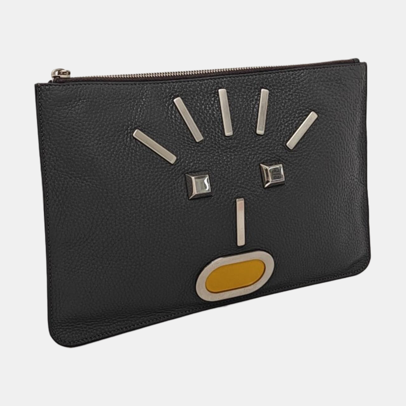 Authenticated pre-owned  Monster Calfskin Black - Clutch at Looply