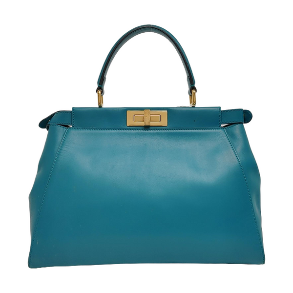 Authenticated pre-owned  Peekaboo Medium Calfskin Green - Top Handle Bag at Looply