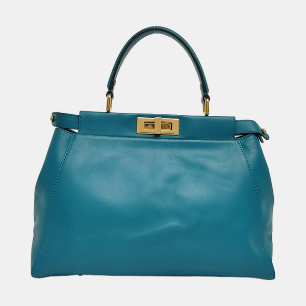 Authenticated pre-owned  Peekaboo Medium Calfskin Green - Top Handle Bag at Looply