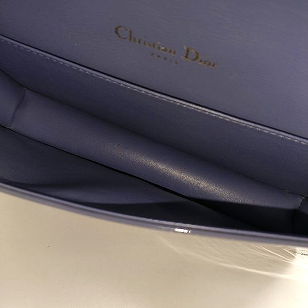 Authenticated pre-owned  Lady Dior Cannage Patent Leather Blue - Crossbody Bag at Looply