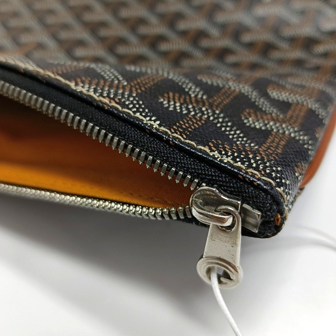 Authenticated pre-owned  Sénat Coated Canvas Black - Clutch at Looply