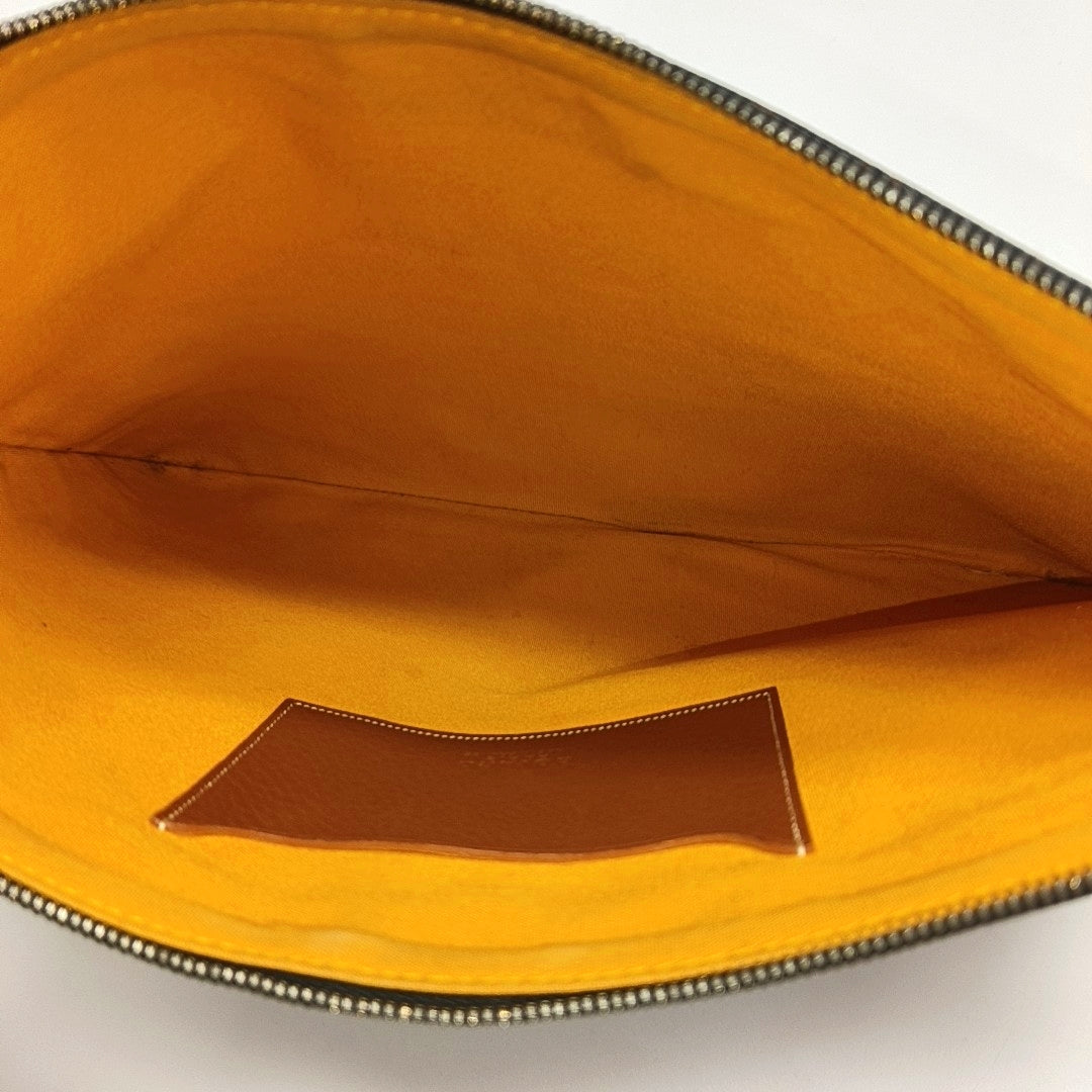 Authenticated pre-owned  Sénat Coated Canvas Black - Clutch at Looply