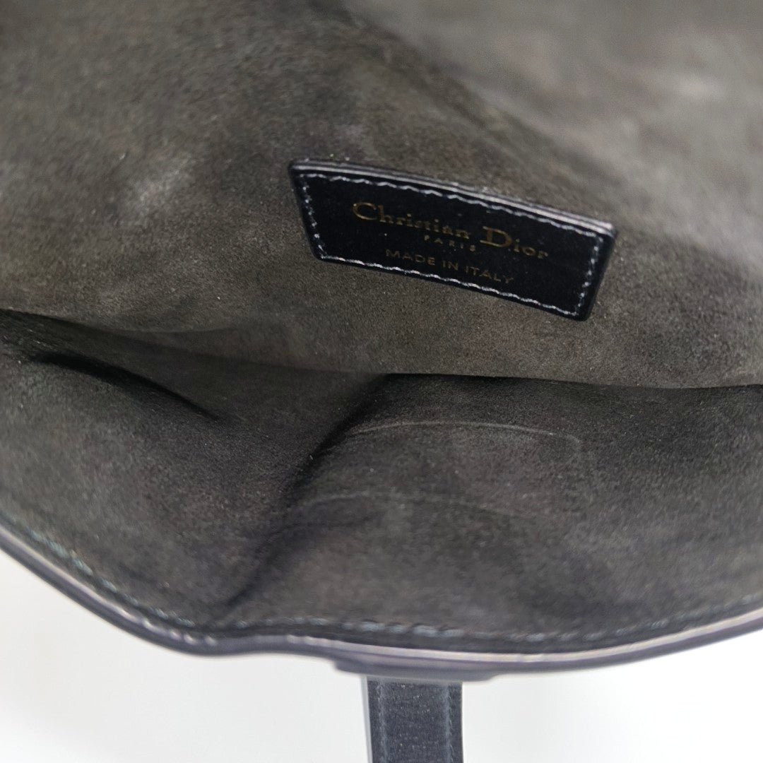 Authenticated pre-owned  Saddle Calfskin Black - Belt Bag at Looply