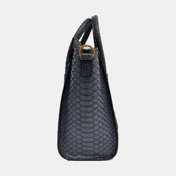 Authenticated pre-owned  Luggage Small Python Blue - Shoulder Bag at Looply