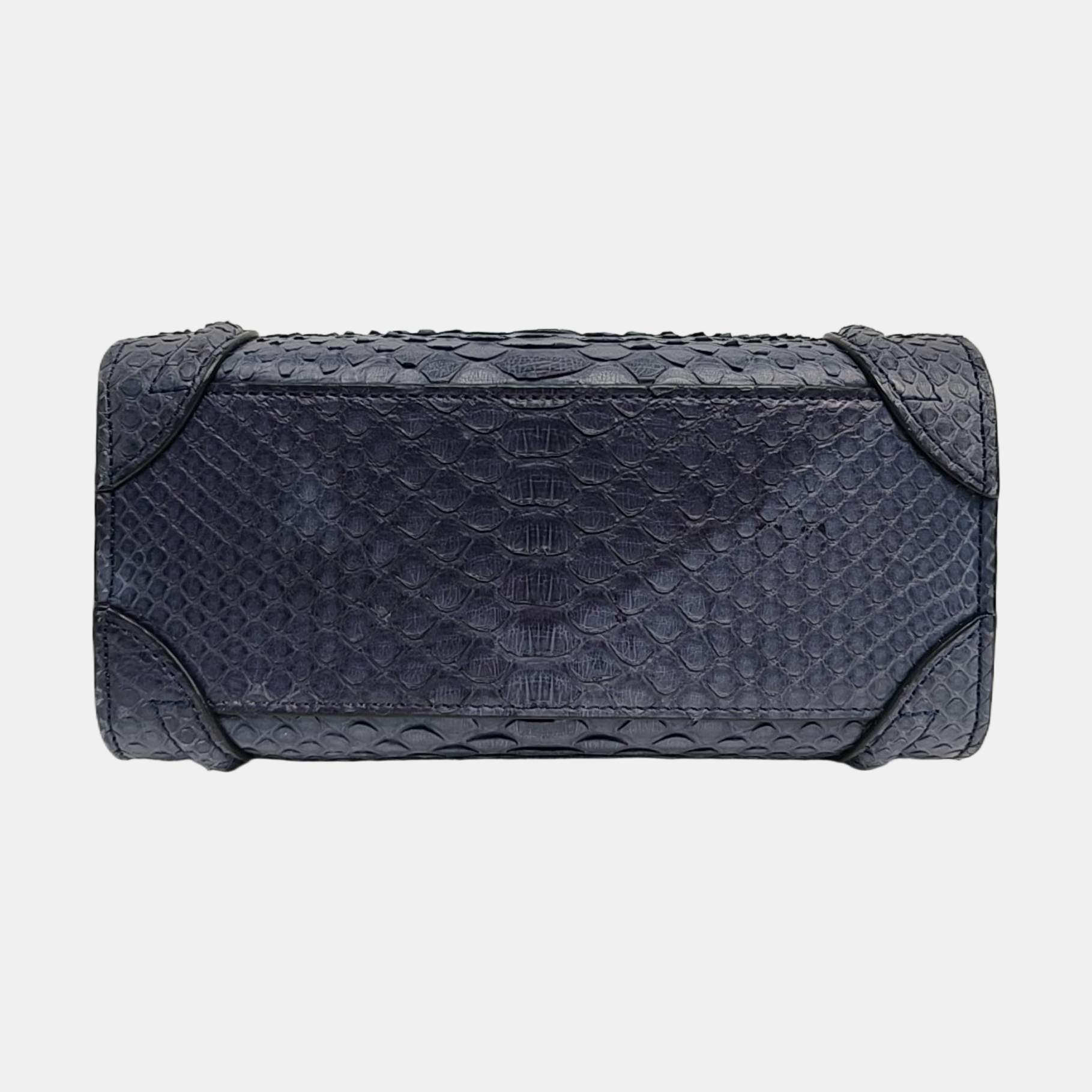 Authenticated pre-owned  Luggage Small Python Blue - Shoulder Bag at Looply