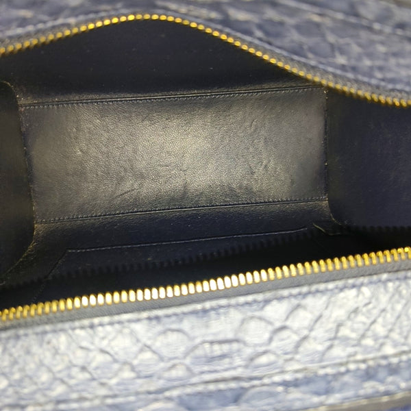 Authenticated pre-owned  Luggage Small Python Blue - Shoulder Bag at Looply