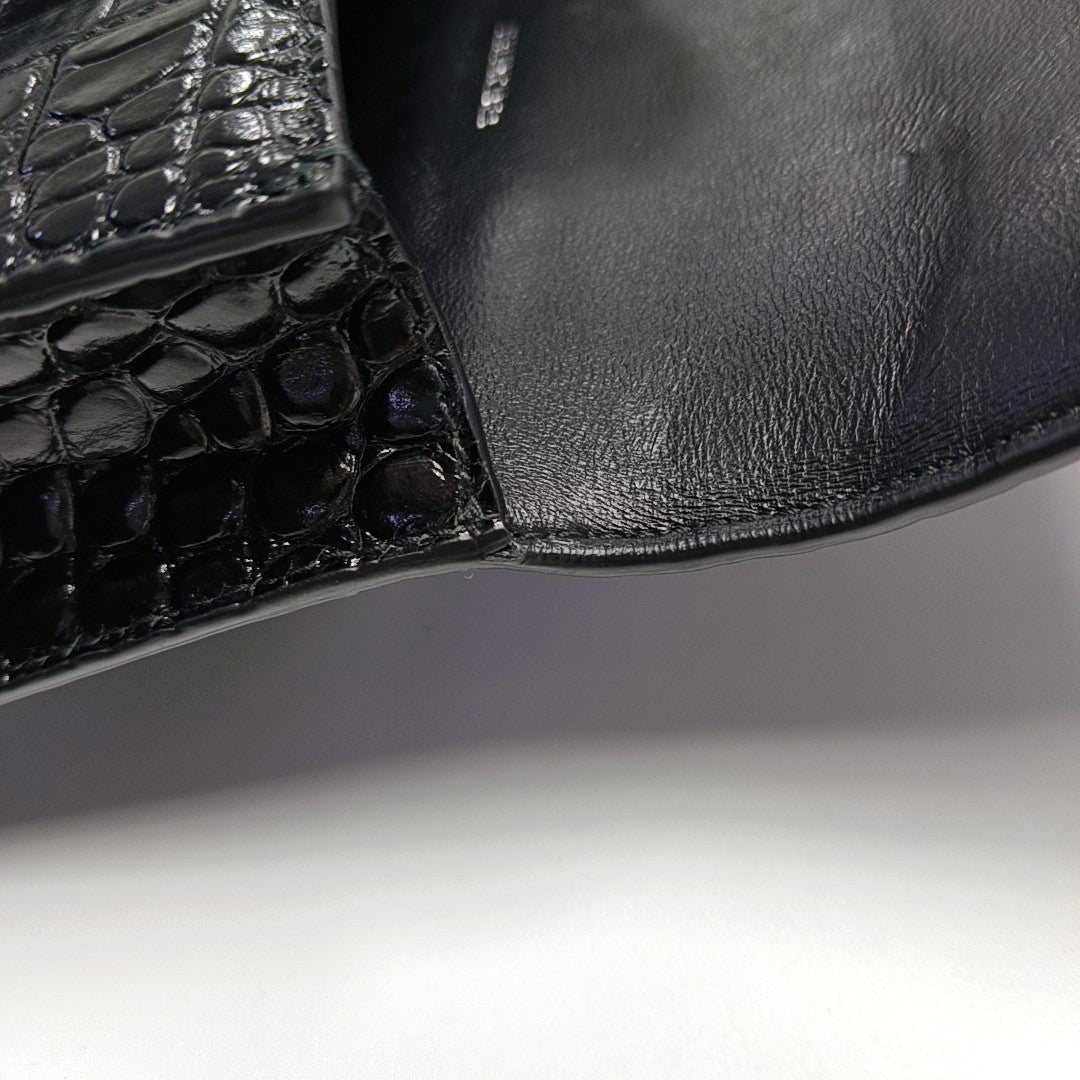 Authenticated pre-owned  Hourglass Extra Small Calfskin Black - Belt Bag at Looply