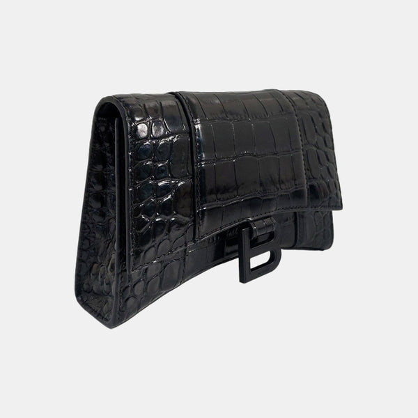 Authenticated pre-owned  Hourglass Extra Small Calfskin Black - Belt Bag at Looply