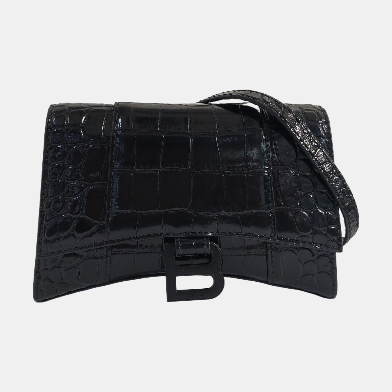 Authenticated pre-owned  Hourglass Extra Small Calfskin Black - Belt Bag at Looply