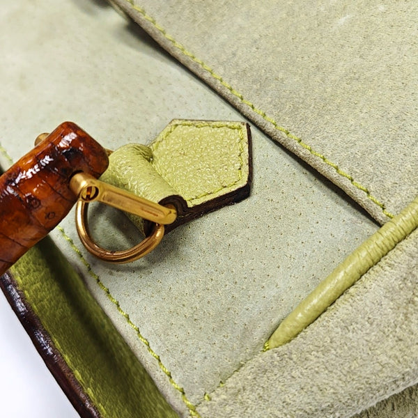 Authenticated pre-owned  Bamboo 1947 Suede Green - Shoulder Bag at Looply