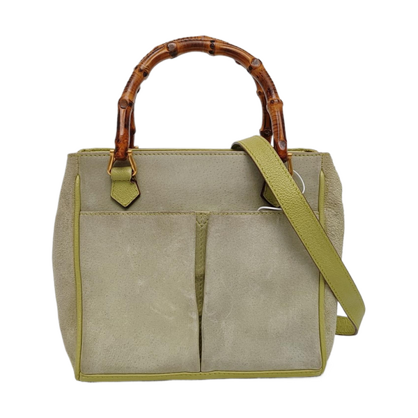 Authenticated pre-owned  Bamboo 1947 Suede Green - Shoulder Bag at Looply