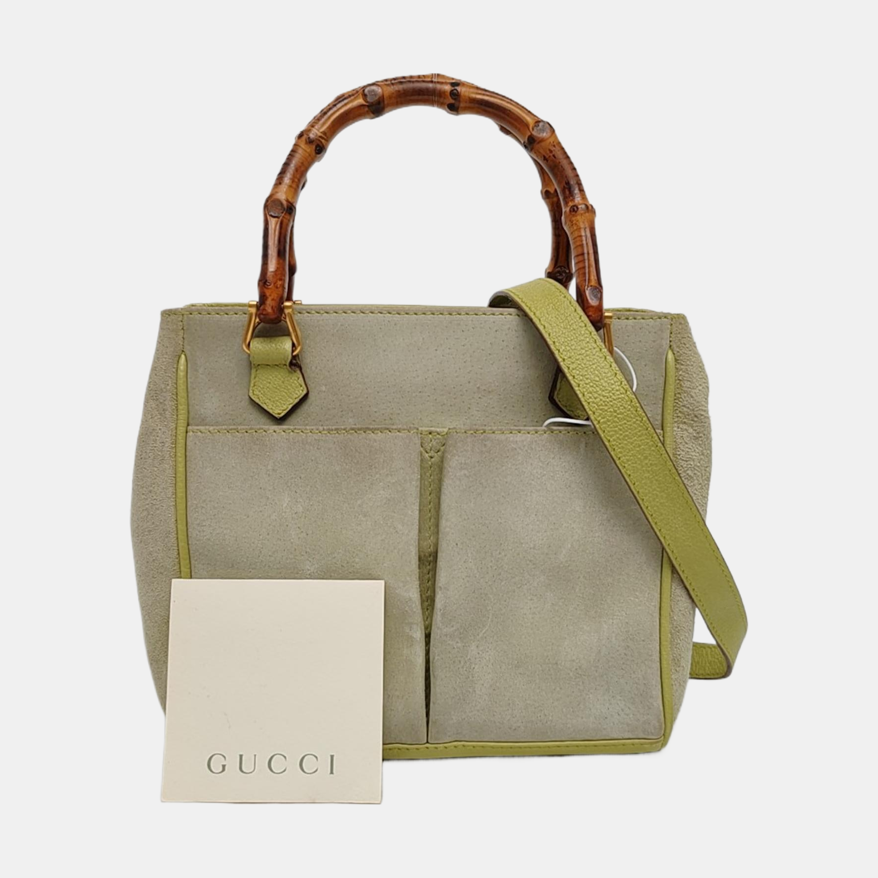 Authenticated pre-owned  Bamboo 1947 Suede Green - Shoulder Bag at Looply