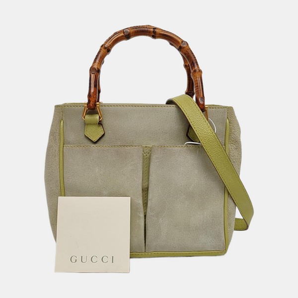 Authenticated pre-owned  Bamboo 1947 Suede Green - Shoulder Bag at Looply