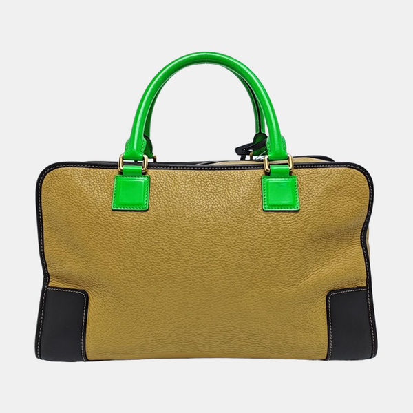 Authenticated pre-owned  Amazona Calfskin Yellow - Top Handle Bag at Looply