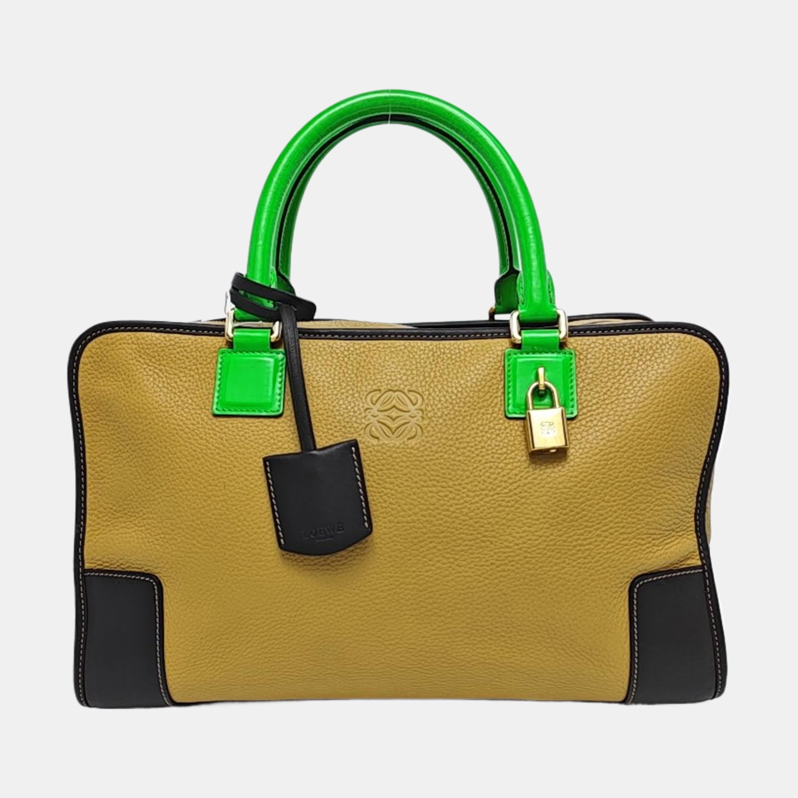 Authenticated pre-owned  Amazona Calfskin Yellow - Top Handle Bag at Looply
