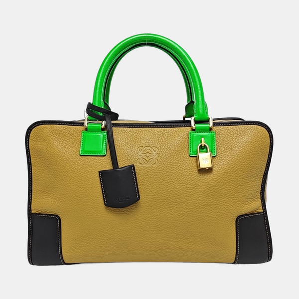 Authenticated pre-owned  Amazona Calfskin Yellow - Top Handle Bag at Looply