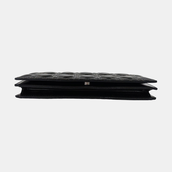 Authenticated pre-owned  Dior Lady Dior Cannage Patent Leather Black - Shoulder Bag at Looply